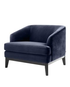Chair Monterey savona midnight blue velvet