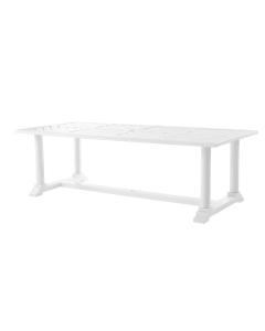 Bell Rive Rectangular Outdoor Dining Table in White