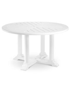 Bell Rive Small Round Outdoor Dining Table in White