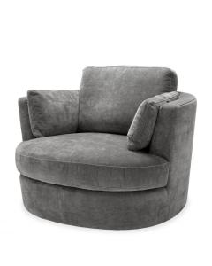 Swivel Chair Clarissa in Grey