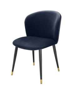 Dining Chair Volante in Blue Velvet