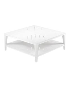 Bell Rive Square Outdoor Coffee Table in White