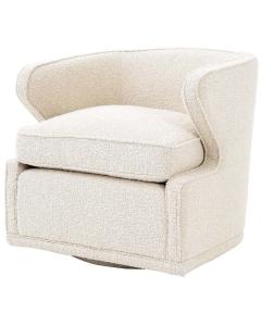 Dorset Chair with Swivel Base - Boucle Cream
