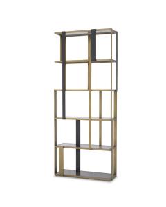 Clio Shelving Unit in Brushed Brass