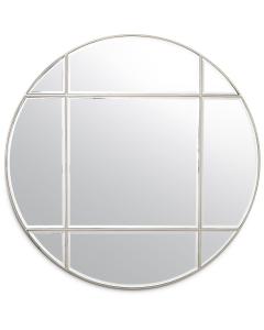 Round Beaumont Mirror in Nickel