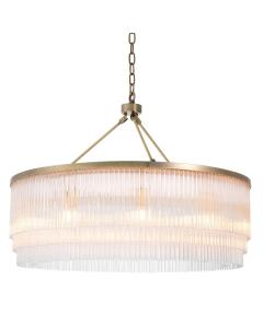 Large Hector Chandelier in Brushed Brass
