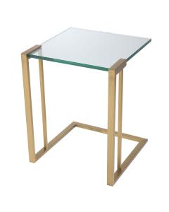 Perry Side Table in Brushed Brass
