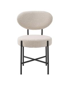 Vicq Dining Chair in Bouclé Cream set of 2