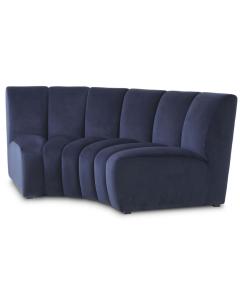 Lando Modular Sofa in Blue Velvet - Corner