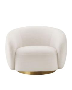 Brice Swivel Chair in White