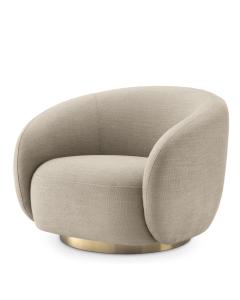 Brice Swivel Chair in Sand