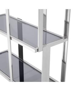 Clio Shelving Unit in Stainless Steel