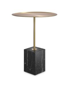 Cole Side Table in Black Marble