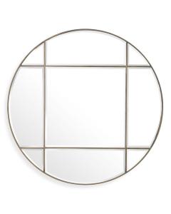 Round Beaumont Mirror in Brass