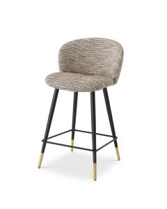 Volante Counter Stool in Beige Fabric