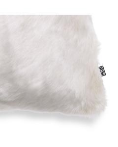 Alaska Square Faux Fur Cushion in White