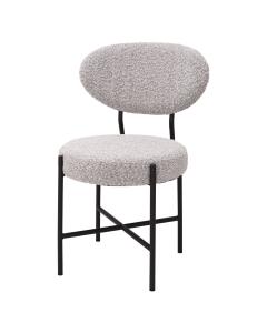 Vicq Dining Chair in Boucl√© Grey set of 2
