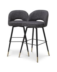 Cliff Bar Stool in Black Set of 2