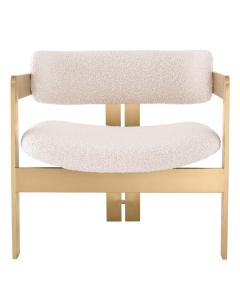 Chair Donato Boucle Cream and Brass