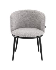 Fimore Dining Chair Set of 2 in Boucle Grey