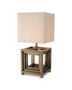 Table Lamp Bellagio vintage brass finish incl shade