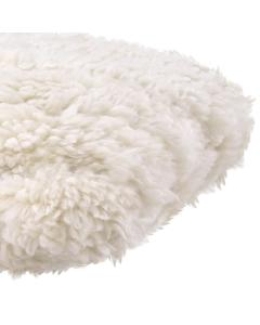 Wool Mix Fluffy Cushion Andres in Ivory - Small