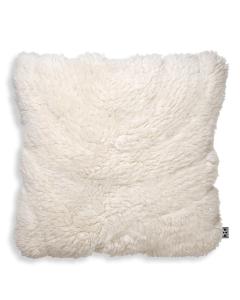 Wool Mix Fluffy Cushion Andres in Ivory - Large 