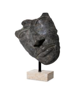 Head Heros Face Sculpture Bronze Finish 