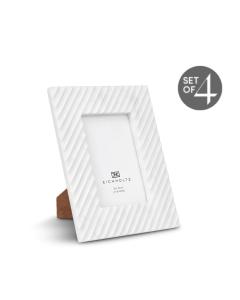 Picture Frame Casale White Marble - Set of 4 - (6" x 4")
