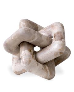 Eras Chain Link Sculpture Brown Marble
