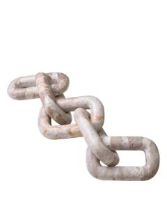 Marble Chain Link Sculpture Décor Brown