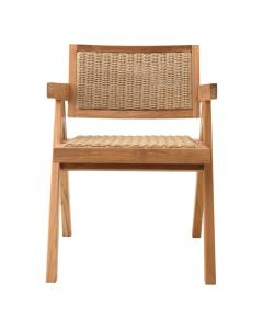 Kristo Outdoor Dining Chair in Teak/Weave