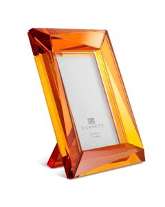 Picture Frame Obliquity L set of 2 Orange Crystal Glass