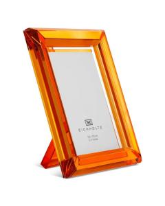Picture Frame Theory L set of 2 Orange Crystal Glass