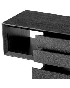 Console Table Mantua in Charcoal Grey Oak Veneer 