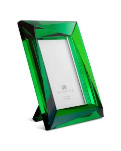 Picture Frame Obliquity L set of 2 Green Crystal Glass