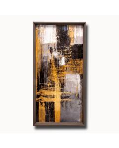 Abstract Art Print in Black, Grey and Gold - Copious Cry By Paul Duncan 