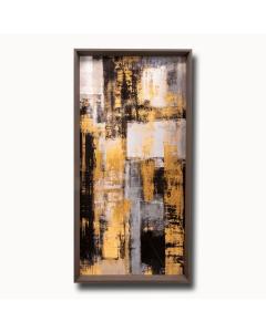 Abstract Art Print in Black, Grey and Gold - plush pieces by Paul Duncan