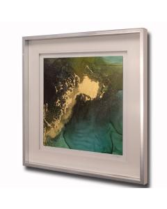 Emerald Topo 1 By Victoria Borges - Contemporary Abstract Framed Print 
