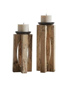  Ilva Wood Candleholders Set/2