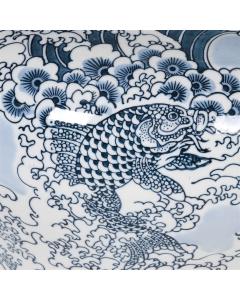 Blue Carp Chinese Porcelain Jar