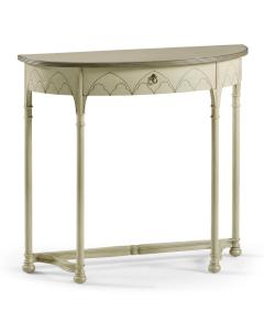 Gothic Painted Sage Console Table