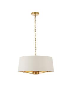 Dronfield Single Pendant Light in Brushed Gold