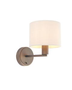 Thorpe Wall Light in Bronze & Marble Faux Silk