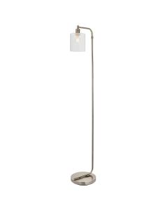 Aleixo Modern Industrial Floor Lamp - Brushed Nickel