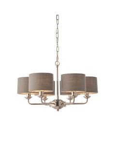 Homelea Large Pendant Light Nickel and Charcoal