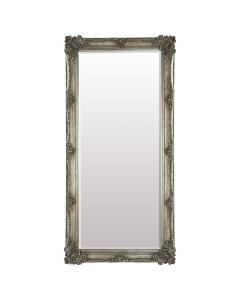 Baines Large Baroque Floor Mirror - Silver