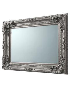 Gloucester Carved Wood Wall Mirror - Silver