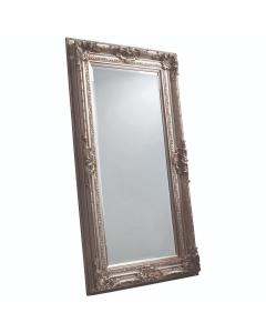 Mawles Carved Floor Mirror - Silver