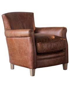 Ealing Armchair in Vintage Brown Leather